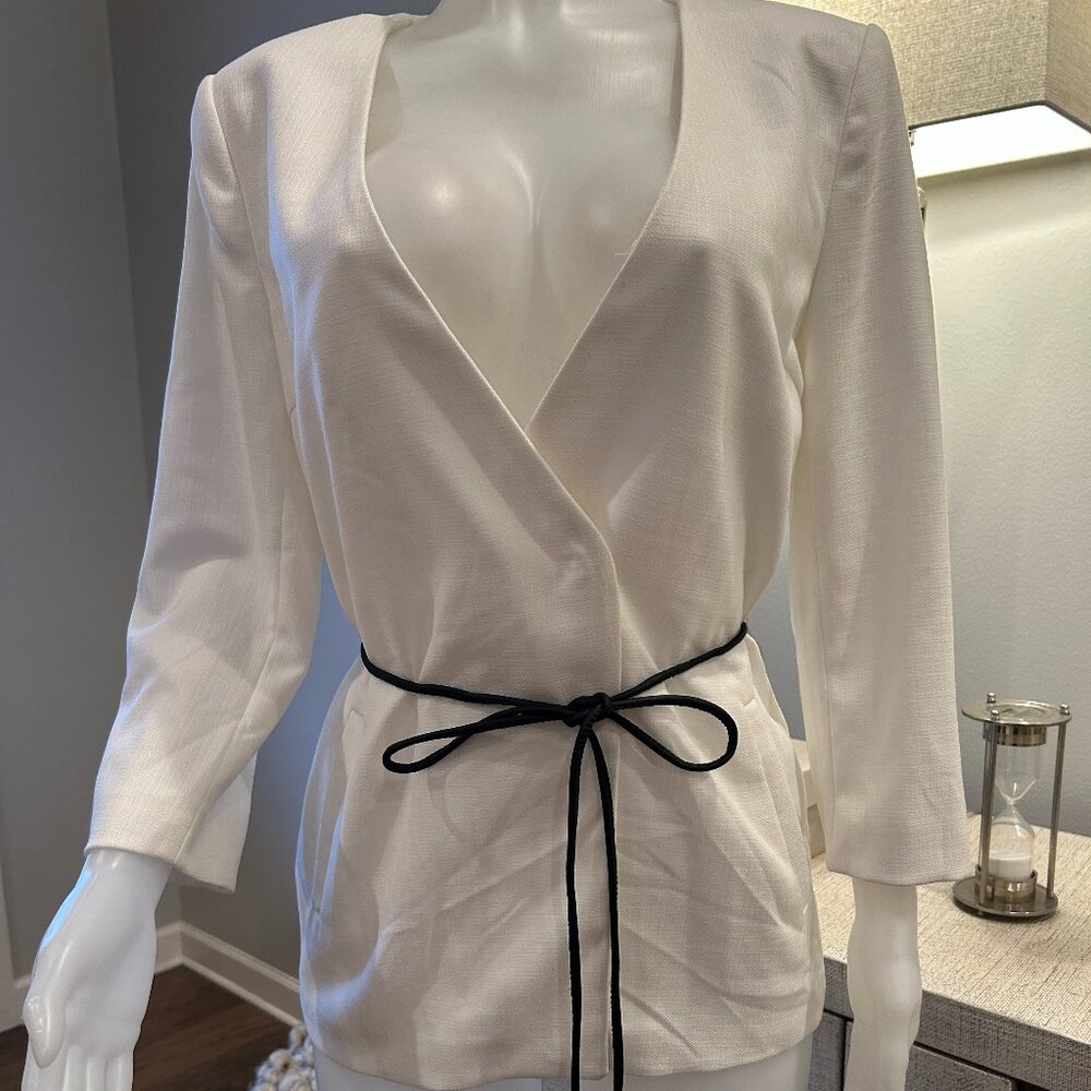 H&M Self-Wrap Jacket w/Self-tie Black Belt